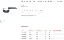 (806.C50)-Outside Micrometer (25-50mm)(1/100mm Accuracy)(USAG)