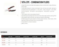(187A.20CPE) -Engineer's Combination Pliers-205mm (Facom)