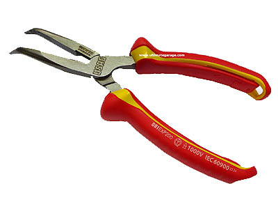 (195A.20VE)-Insulated Half Round Plier w/Angled Tips-200mm (USAG)