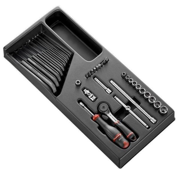 (MOD.R161-26)-1/4" Drive Metric Tool Module w/R.161B (36pc)