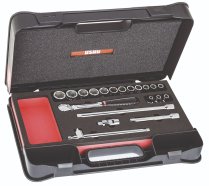(JL.161-3P6M)-3/8" Drive 6pt Metric Set (7-22mm) (w/JL.161) (USAG)