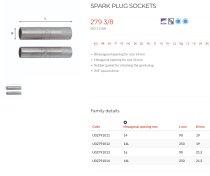 (B.J16A1)-3/8" Drive Spark Plug Socket-16mm (L=90mm) (USAG)
