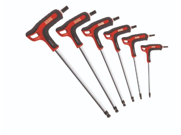 (84HGTS.SE6)-6pc HD P-Handle Ball Tip Hex Key Set (2.5-8mm)(USAG