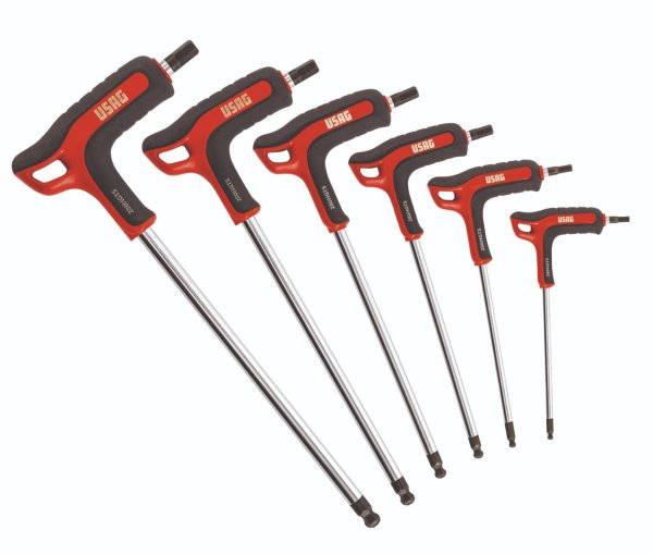 (84HGTS.SE6)-6pc HD P-Handle Ball Tip Hex Key Set (2.5-8mm) (USAG) (4 available at this price)
