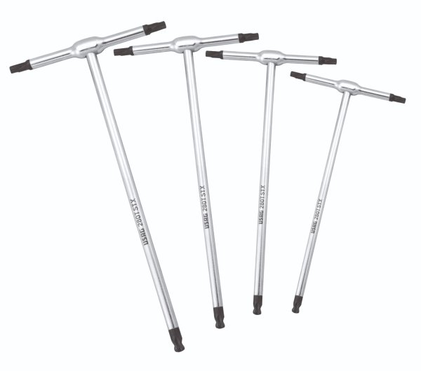 (89TSTX/SE4)-4pc T-Handle Spherical Tip Torx Key Set (USAG) (2 available at this price)