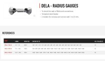 (DELA.1790.00) - Radius Gauge (30 blades)(15.5-25.0mm)