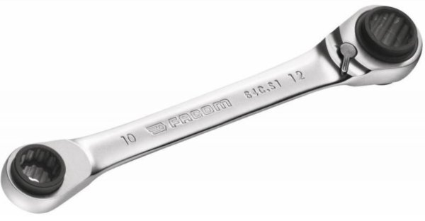 (64C.S3)-Quatro Ratcheting Box Wrench (12/13/14/15mm)