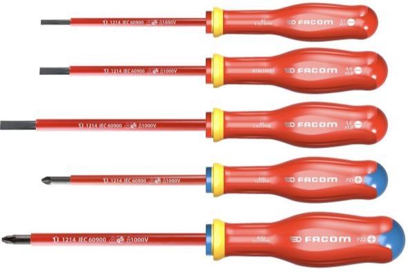 (ATD.J5VE) -Insulated Screwdriver Set-5pc (2G)(Facom)