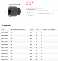 (NM.46A) -1" Drive 6pt Impact Socket-46mm (USAG)
