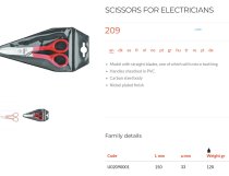 (841) - Electrician's Scissors-6" (USAG)