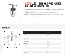 (U.301P)-Outside Puller (Self-Gripping-Wide Leg)(10-50mm spread)