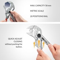 (PWF250G)-Adjustable Slip-Joint Plier Wrench w/PVC Grip (250mm)
