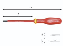 (AT2.5x50VE)-Insulated Slotted Screwdriver-2.5x50mm (2G) (USAG)