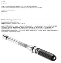 (R.306-25D)-1/4" Drive Torque Wrench (5-25nm) (wrench only) (USAG)
