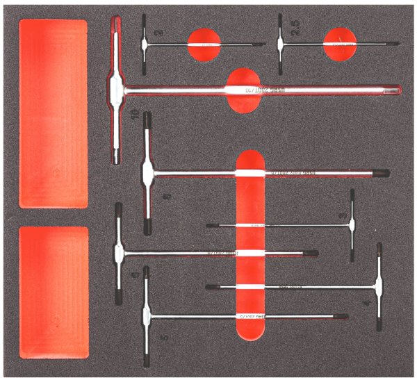 (MODM.84TCJ8)-8pc T-Handle Hex Key Module Set (2>10mm) (USAG) (Freight)
