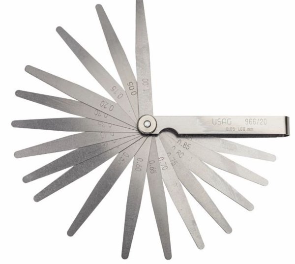 (804.P) -Sharp Tip Metric Feeler Gauges (19 blades) (USAG)