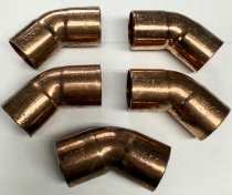 Copper Fitting (1/2″) - 45 degree Elbow (NIBCO) (3 lots available)