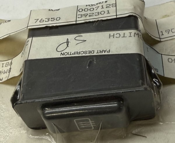 (61311391750) - Heated Rear Window Switch (E34 5-series, 89-95) (genuine BMW) (1 available)