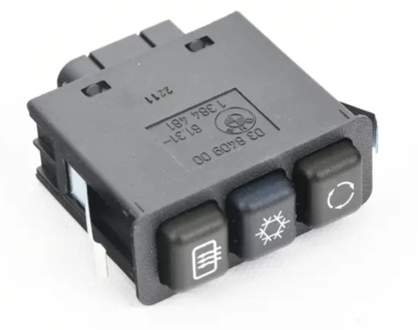 (61311384481)-Multi-switch for E34 525i/535i/M5 (89-95) - (Rear Defrost, AC & Recirc) (1 available)
