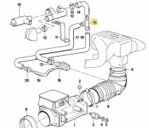(11631277295)-Breather Hose "Tee" - 318i (84-85), 323i Euro (E21) & 518i/520i Euro (E28) (6 available)