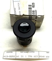 (61311356623)-Rear Window Defroster Switch-320i (77-79) (with Green center) (Genuine BMW) (1 available)