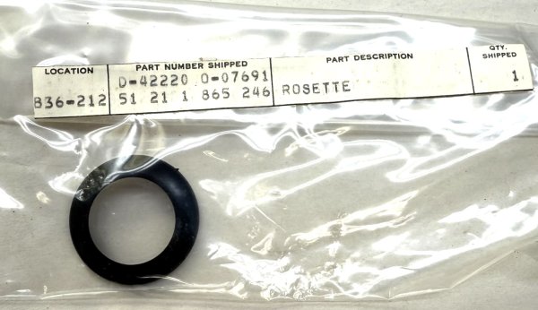 (51211865246)-Door Lock Trim Ring ("rosette")-320i (77-83), 318/325 (84-91), 5 series (82-88) (Genuine BMW) (1 available)