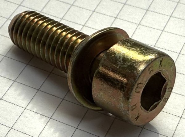 (07119920022)-Fillister Head Screw-8x29mm w/washer (at AC compressor, motronic ignition, etc) (Genuine BMW) (1 available)