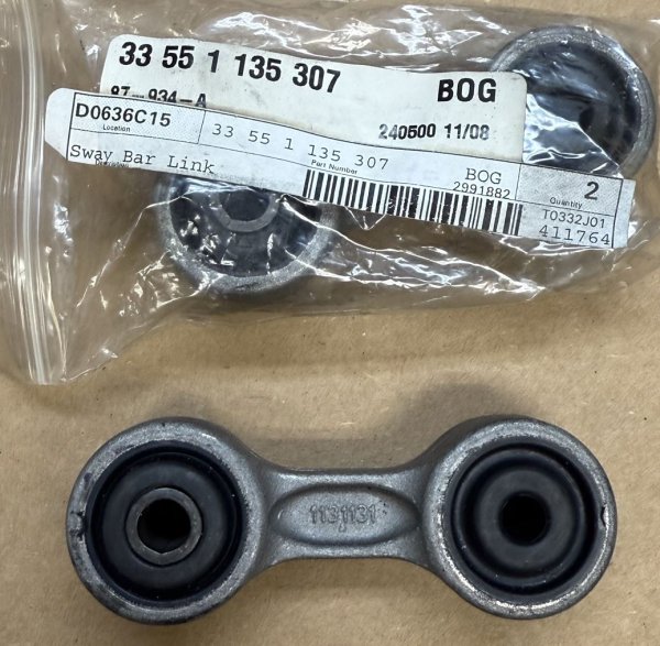 (33551135307)-Sway Bar Link-Rear- 318ti, 5/7 Series (E23/E32/E34), Z3 (96-02) ("Dogbone") (Boge/Germany) (2 available)