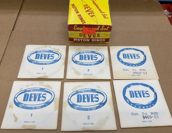 (11251261130)-Piston Ring Set (3-rings)-4cyl (M10) & 6cyl (M30) engines (Standard-88.97mm) (per piston) (Deves 901) (2 available)