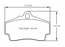 (U2406/RS4-4) Pagid "Orange" Race Brake Pad Set -for Rear Porsche 1997-2016 (see list) (3 sets available)