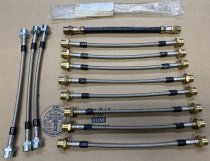 (34321159524-Stainless)-Brake Hose Set (Rear Intermediate) (M10x1.0) - 318i/323i/325i/328i/M3 (92-99) (Fischer-Hydraulik) (3 sets available)