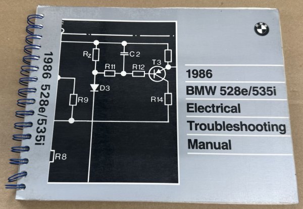 (Pub)(89891000173)-Electrical Troubleshooting Manual-1986 BMW 528e/535i (NEW) (1 available)