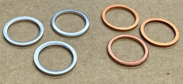 (07119963200)-Aluminum Crush Washer - M14x18x1.5mm (Elring, made in Germany) (per washer)