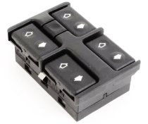(61311379075)-Window Switch Assembly (console mount with 4 switches) - 7 Series (88-94) & 5 series (89-95) (Genuine BMW) (1 available)