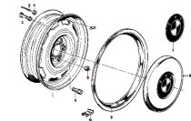 (07119926431)-Lug Nut -1600/2002, Bavaria, 530i (75-78) (for use with steel wheels) (48 available)