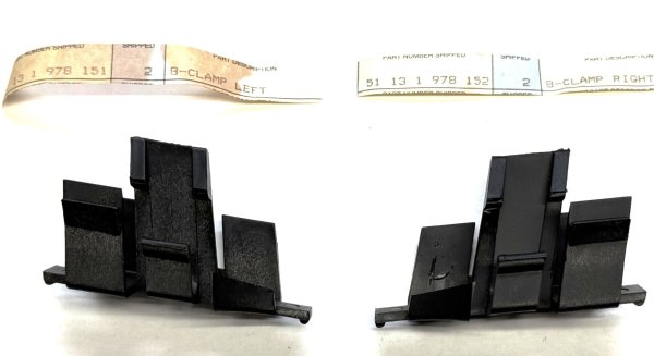 (51131978151 & 51131978152)-Grill Retainer Clip Set (Left & Right) -525i/530i/535i/540i/M5) (89-95) (Genuine BMW) (1 set available)