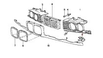 (51131978151 & 51131978152)-Grill Retainer Clip Set (Left & Right) -525i/530i/535i/540i/M5) (89-95) (Genuine BMW) (1 set available)