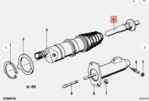 (07119934186)-Circlip for Clutch Slave Cylinder (28x1.5)-1600/2002/2002tii (67-76), 318i (84-85) (Genuine BMW) (5 available)