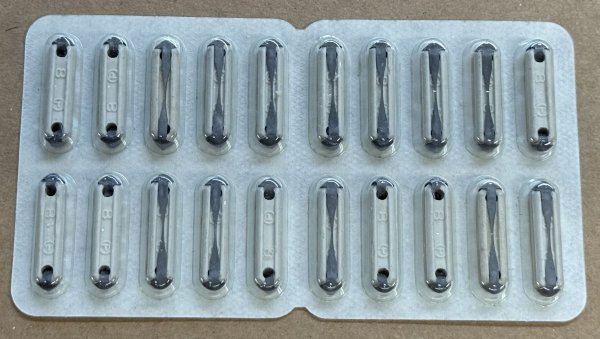 (61139058805)-Fuse- Bullet Type (8 amp/white)-card of 20 fuses (Pudenz-Germany)