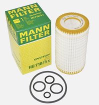 (MB)(0001802609)-Oil Filter Kit (fleece filter)-Mercedes M112 M113 M272 and M273 applications (Mann HU718/5x) (3 available) (ea)