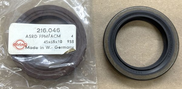 (33127621206)-Pinion Seal-1600/2002/2002tii, 320i (77-83), 318i/ti (Elring or Goetze) (45x65x10)