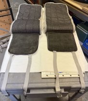 (82111468136)-BMW Factory Sheepskin Seat Vests (grey)-for front seats only - 3/5/7 Series & X5 (pre-owned)