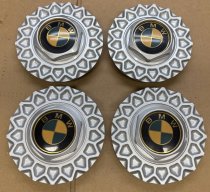 (36131179828)-Wheel Cap Set (Pre-owned) (4 caps) (for BBS style 5 Cross Spoke wheels)-525/535 (E34), 635 (E24), 735/740/750 (E32) (1 set available)