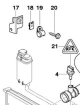 (07119916969)-Screw w/Washer-6.3x22mm (Radiator, etc) - 733i/735i (78-86), E28/Z3 (Genuine BMW) (2 available)