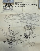 (Weber)(900-2794)-JAM Engineering Carburetor Conversion Kit for BMW Bavaria & CS (E3/E9) (dual Weber DGAV carbs) plus Spares