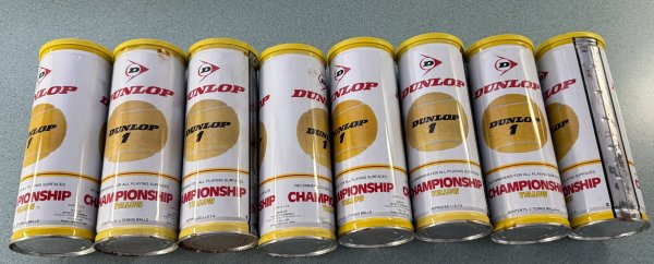 Dunlop Tennis Balls (vintage, 1970's) - sealed cans of 3 balls (5 cans available)