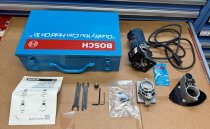 (Bosch 1609)-BOSCH 1609 Laminate Trimmer INSTALLER'S KIT w/3 Bases in Metal Case (Like New)