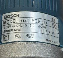 (Bosch 1609)-BOSCH 1609 Laminate Trimmer INSTALLER'S KIT w/3 Bases in Metal Case (Like New)
