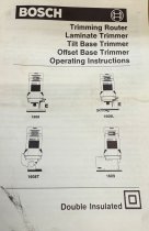 (Bosch 1609)-BOSCH 1609 Laminate Trimmer INSTALLER'S KIT w/3 Bases in Metal Case (Like New)