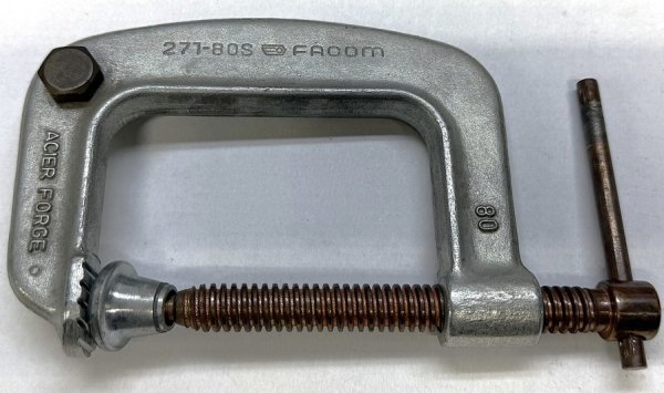 (271-80S)-Special "Arc Welding" G-clamp w/Ground connection (0-80mm) (1 available)